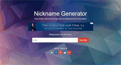 Desktop Screenshot of nicknamegenerator.com