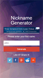 Mobile Screenshot of nicknamegenerator.com