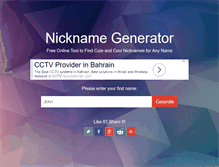 Tablet Screenshot of nicknamegenerator.com